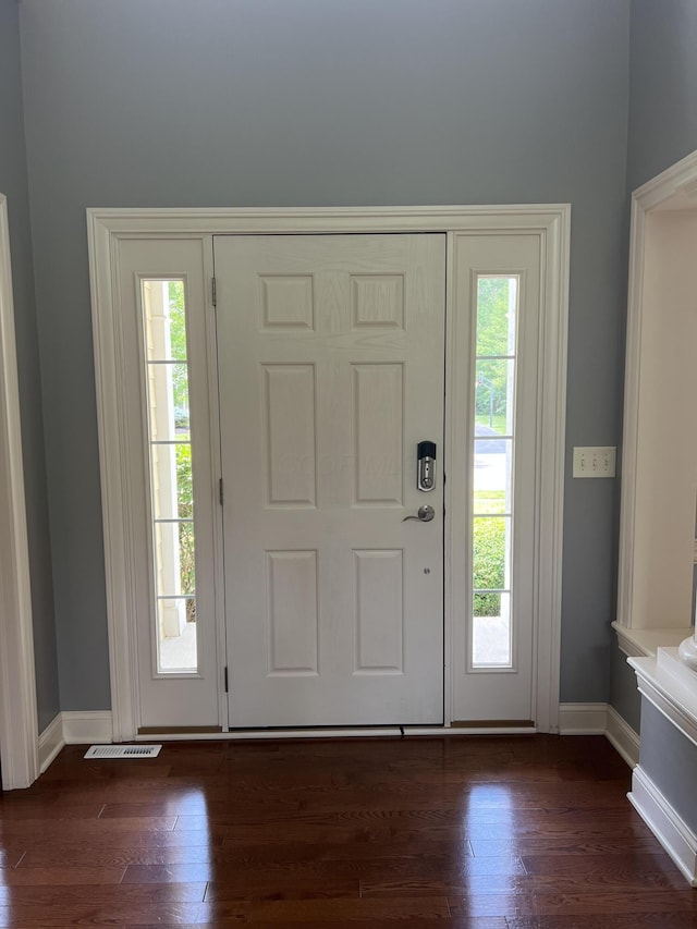 8730 Swisher Creek Xing, New Albany, OH 43054 - foyer entrance featuring dark wood-style floors