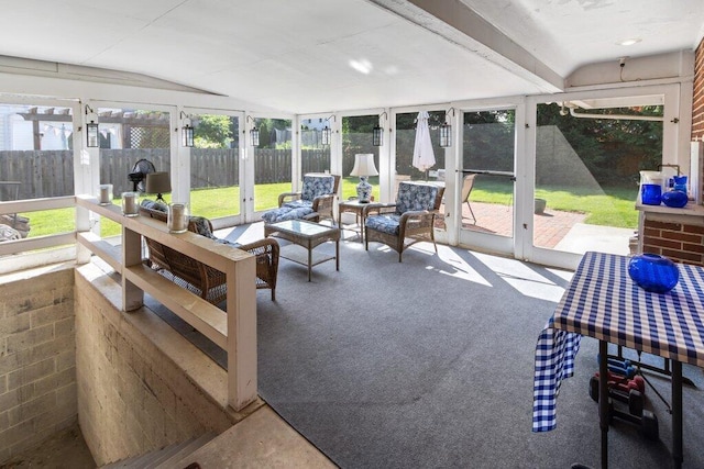 1855 Suffolk Rd, Columbus, OH 43221 - sunroom / solarium with lofted ceiling and an outdoor hangout area