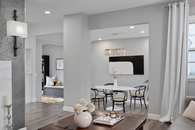 50 S Kellner Rd, Columbus, OH 43209 - living room featuring wood finished floors and recessed lighting