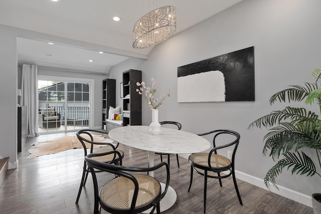50 S Kellner Rd, Columbus, OH 43209 - dining space with a chandelier, wood finished floors, and recessed lighting