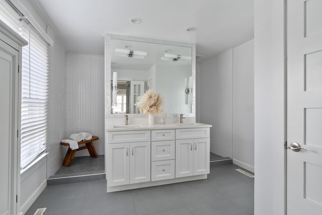 50 S Kellner Rd, Columbus, OH 43209 - full bathroom featuring double vanity and tile patterned flooring