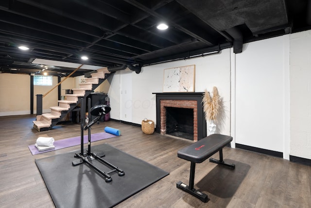 50 S Kellner Rd, Columbus, OH 43209 - exercise area featuring baseboards and wood finished floors