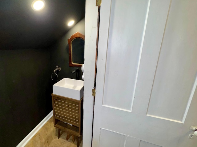 4640 Chillicothe Lancaster Rd SW, Lancaster, OH 43130 - bathroom featuring vanity and wood finished floors