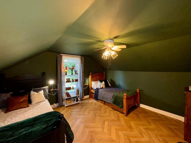 4640 Chillicothe Lancaster Rd SW, Lancaster, OH 43130 - bedroom with lofted ceiling and ceiling fan