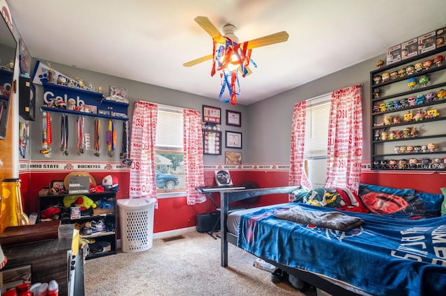 1221 S Main St, Washington Court House, OH 43160 - bedroom featuring carpet and ceiling fan