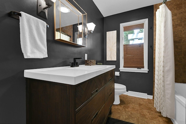 160 Wildwood Dr, Granville, OH 43023 - bathroom with vanity and shower / bath combo with shower curtain