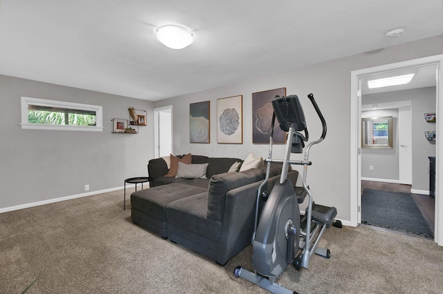160 Wildwood Dr, Granville, OH 43023 - carpeted living room featuring baseboards