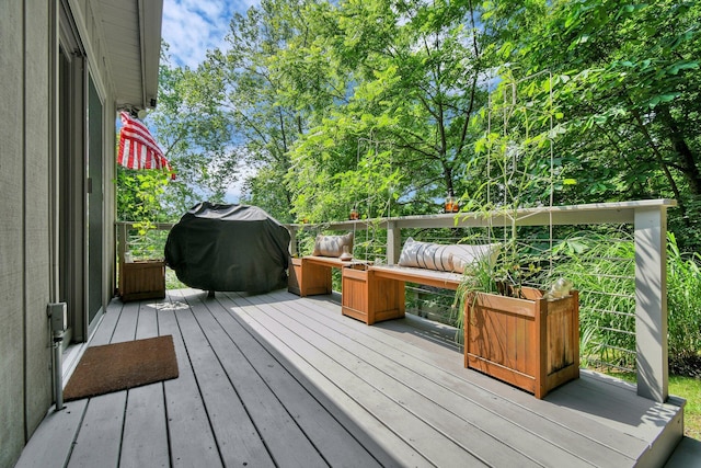 160 Wildwood Dr, Granville, OH 43023 - wooden deck with grilling area