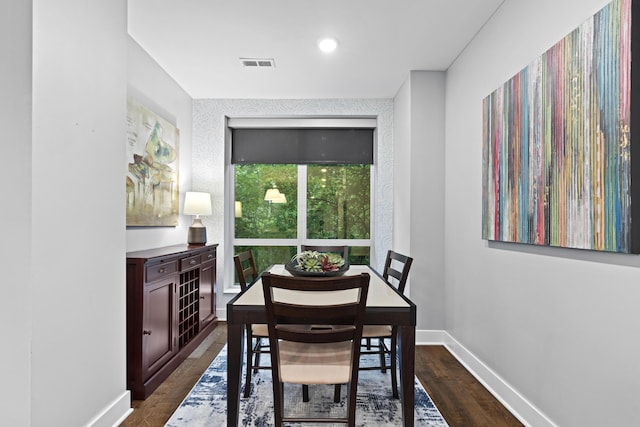 105 N Riverview St Unit 218, Dublin, OH 43017 - dining area with dark wood-type flooring and recessed lighting