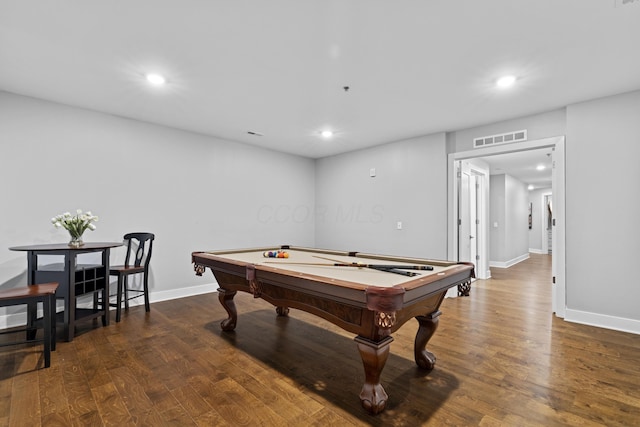 105 N Riverview St Unit 218, Dublin, OH 43017 - recreation room featuring wood finished floors, recessed lighting, and billiards