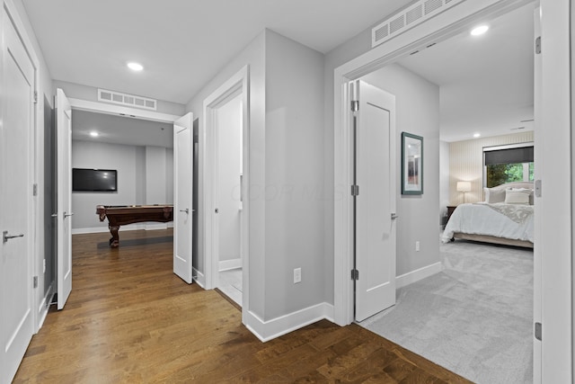 105 N Riverview St Unit 218, Dublin, OH 43017 - hall with wood finished floors and recessed lighting