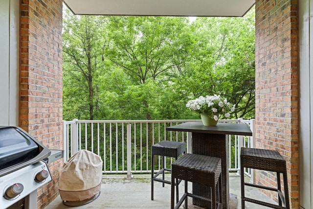 105 N Riverview St Unit 218, Dublin, OH 43017 - balcony with a grill