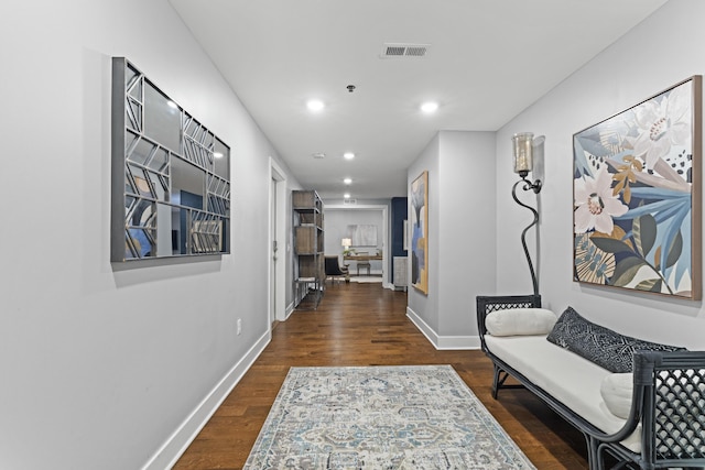 105 N Riverview St Unit 218, Dublin, OH 43017 - hallway featuring wood finished floors and recessed lighting