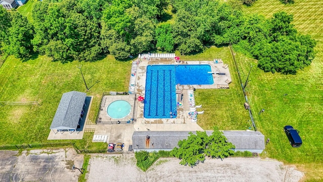 8899 Chevington Ct, Pickerington, OH 43147 - aerial view of a pool
