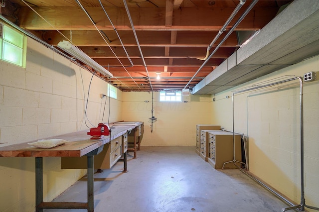 8899 Chevington Ct, Pickerington, OH 43147 - basement with a workshop area