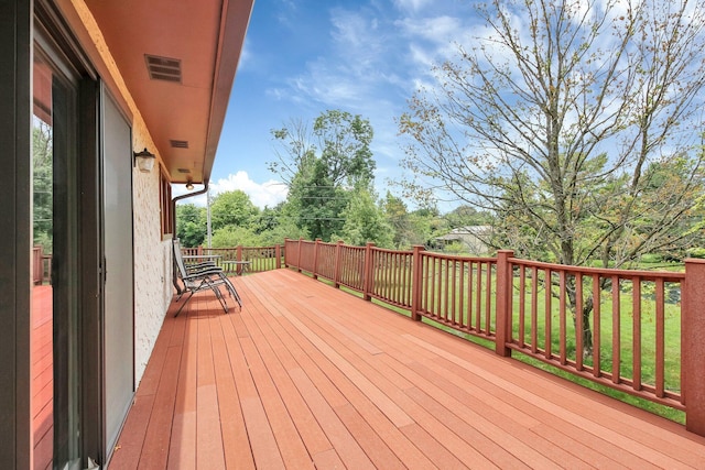 171 Ginder Rd NE, Lancaster, OH 43130 - wooden deck featuring view of scattered trees