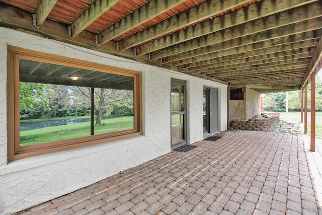 171 Ginder Rd NE, Lancaster, OH 43130 - view of patio / terrace with a water view