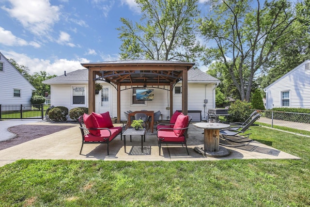 2232 Edgevale Rd, Upper Arlington, OH 43221 - view of patio / terrace with a gazebo and an outdoor hangout area
