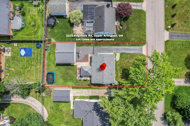 2232 Edgevale Rd, Upper Arlington, OH 43221 - aerial overview of property's location with property parcel outlined