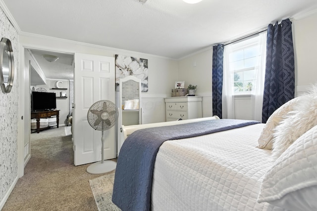 2190 Lendale Dr, Lancaster, OH 43130 - carpeted bedroom with ornamental molding