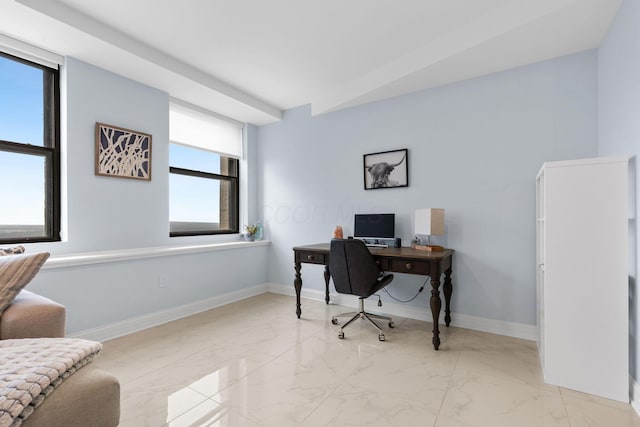 50 W Broad St Unit 3401, Columbus, OH 43215 - home office featuring marble finish floors