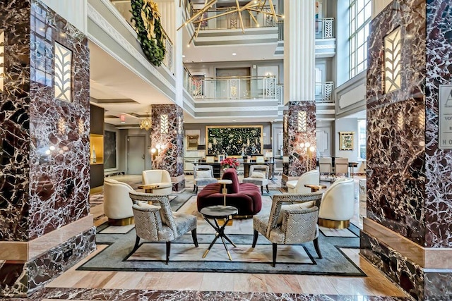 50 W Broad St Unit 3401, Columbus, OH 43215 - community lobby featuring a high ceiling