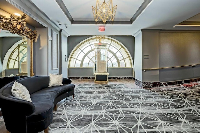50 W Broad St Unit 3401, Columbus, OH 43215 - community lobby with ornamental molding and a surveillance system