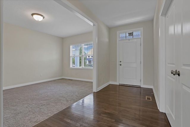 7263 Yarrow Run Rd, Plain City, OH 43064 - foyer featuring dark wood finished floors and baseboards