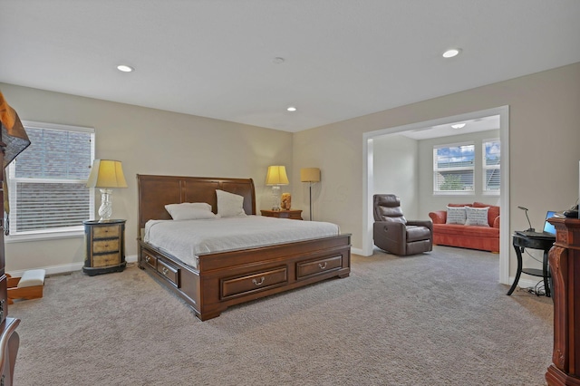 7263 Yarrow Run Rd, Plain City, OH 43064 - bedroom with light colored carpet and recessed lighting
