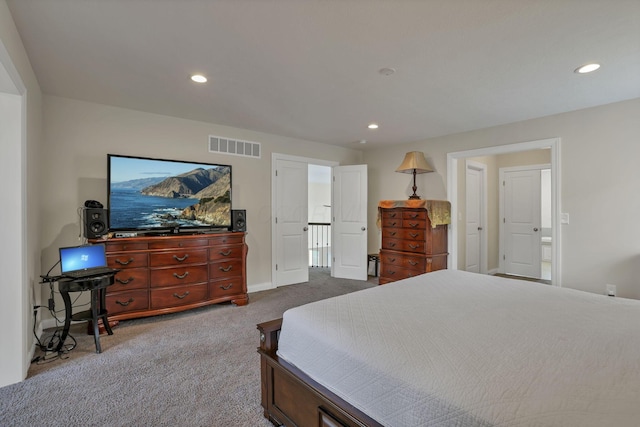 7263 Yarrow Run Rd, Plain City, OH 43064 - bedroom with dark carpet and recessed lighting