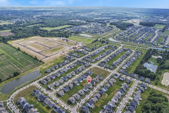 7263 Yarrow Run Rd, Plain City, OH 43064 - aerial view of property's location with a large body of water