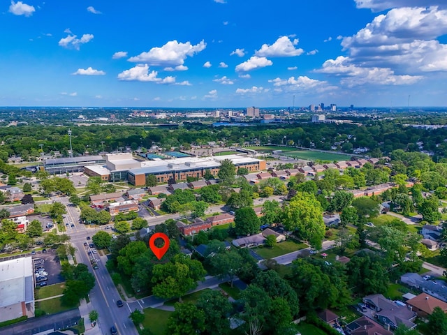 3016 Welsford Rd, Columbus, OH 43221 - aerial overview of property's location featuring a tree filled landscape
