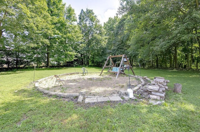 9020 Kinney Rd, Mount Vernon, OH 43050 - view of grassy yard featuring a playground