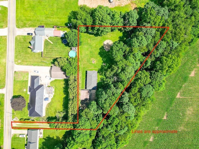 9020 Kinney Rd, Mount Vernon, OH 43050 - aerial view of property and surrounding area with property boundaries highlighted
