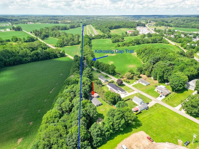9020 Kinney Rd, Mount Vernon, OH 43050 - aerial view of property's location featuring property parcel outlined