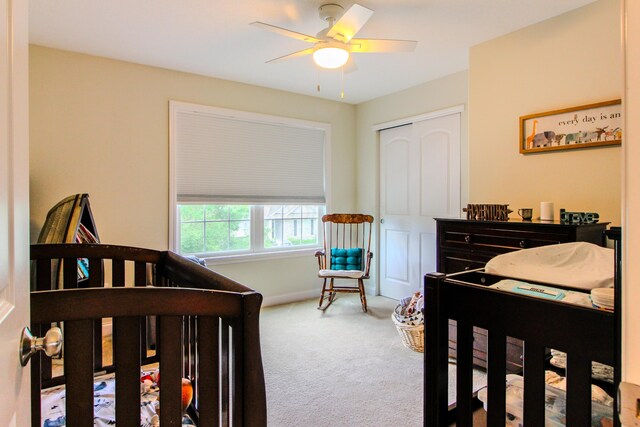 9065 Strawser St, Orient, OH 43146 - carpeted bedroom featuring a closet and a ceiling fan