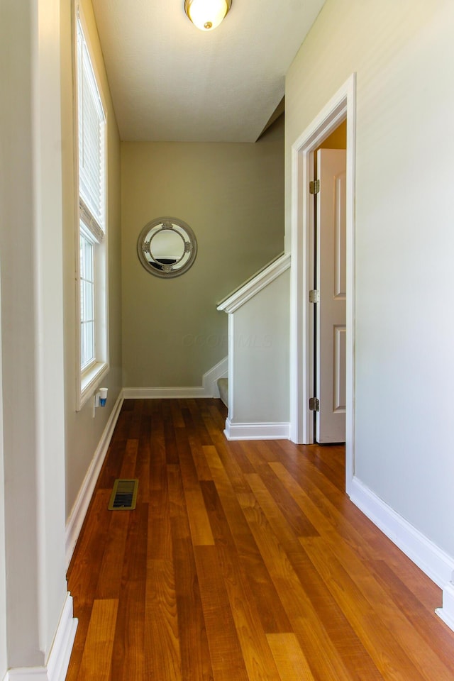 9065 Strawser St, Orient, OH 43146 - hallway featuring wood finished floors and stairs