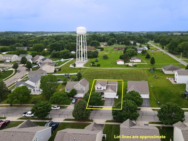 9065 Strawser St, Orient, OH 43146 - aerial view of residential area featuring property parcel outlined