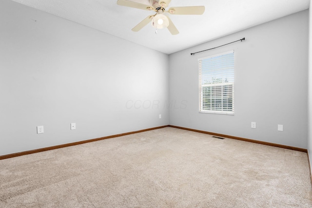 277 Plum Run Ct, Commercial Point, OH 43116 - empty room with carpet flooring and a ceiling fan