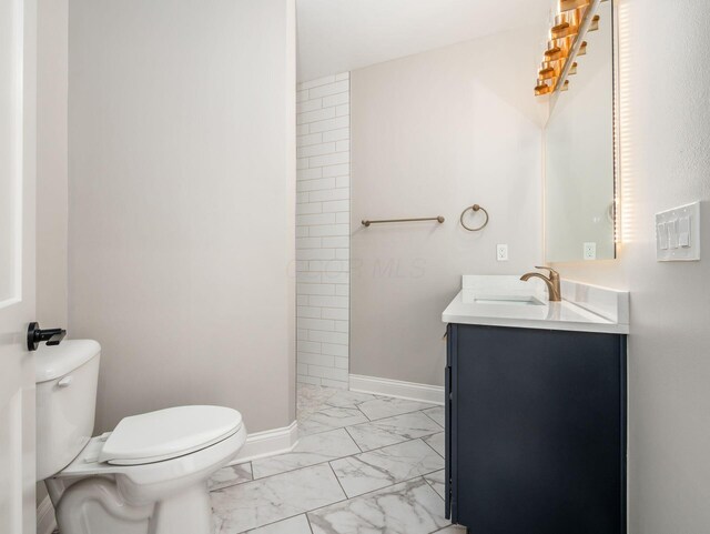 3311 Polden Hill Dr Unit 24, New Albany, OH 43054 - bathroom with marble look tile flooring, vanity, and a shower
