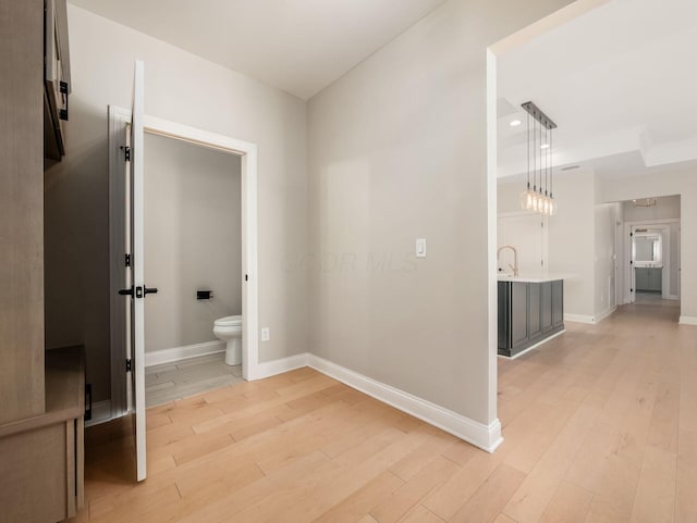3311 Polden Hill Dr Unit 24, New Albany, OH 43054 - hallway with light wood finished floors and recessed lighting