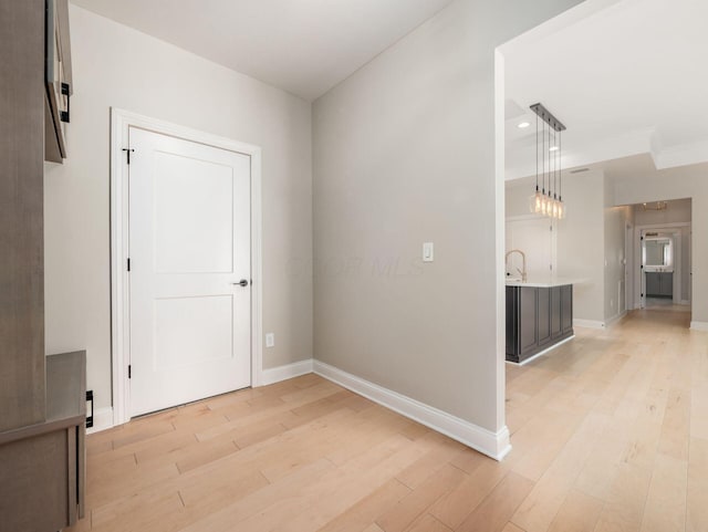 3311 Polden Hill Dr Unit 24, New Albany, OH 43054 - hall with light wood-style floors and recessed lighting