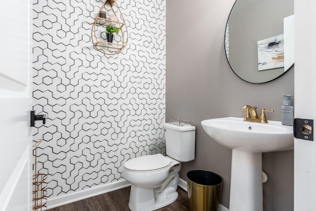7036 Cannon Dr, Canal Winchester, OH 43110 - bathroom with wood finished floors and toilet