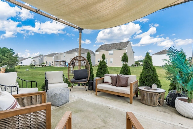 7036 Cannon Dr, Canal Winchester, OH 43110 - view of patio featuring outdoor lounge area and a residential view