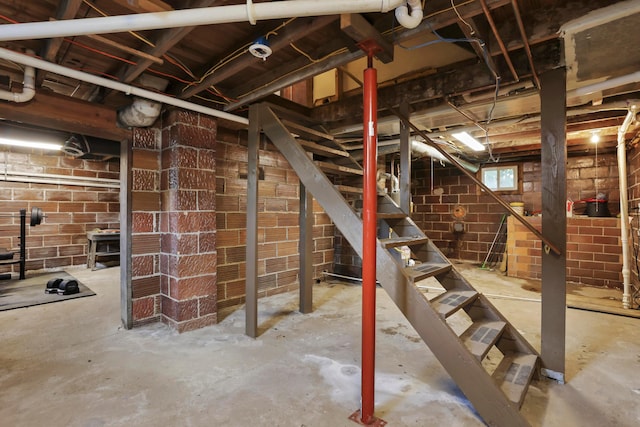 16703 Watkins Rd, Haydenville, OH 43127 - below grade area with stairway