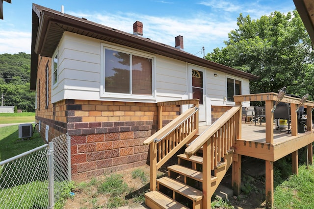 16703 Watkins Rd, Haydenville, OH 43127 - wooden deck with stairway