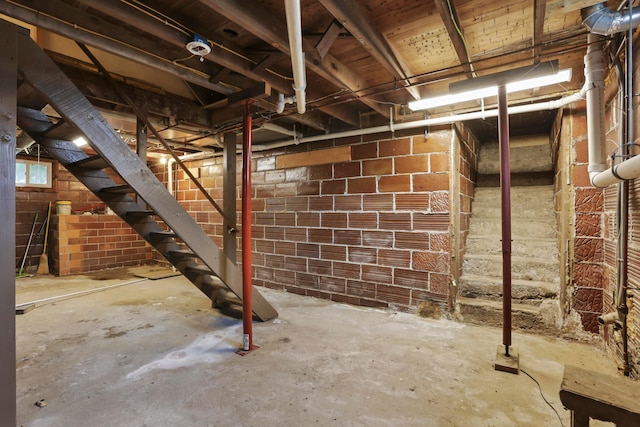 16703 Watkins Rd, Haydenville, OH 43127 - unfinished basement with stairway