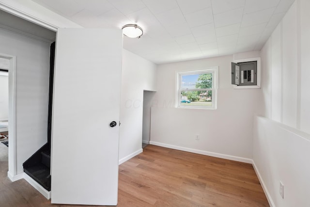 1366 Brown Rd, Columbus, OH 43223 - spare room with light wood-style flooring and electric panel