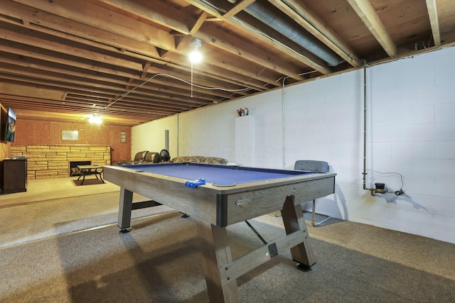 3905 Frazier Rd E, Columbus, OH 43207 - playroom with billiards table and carpet floors