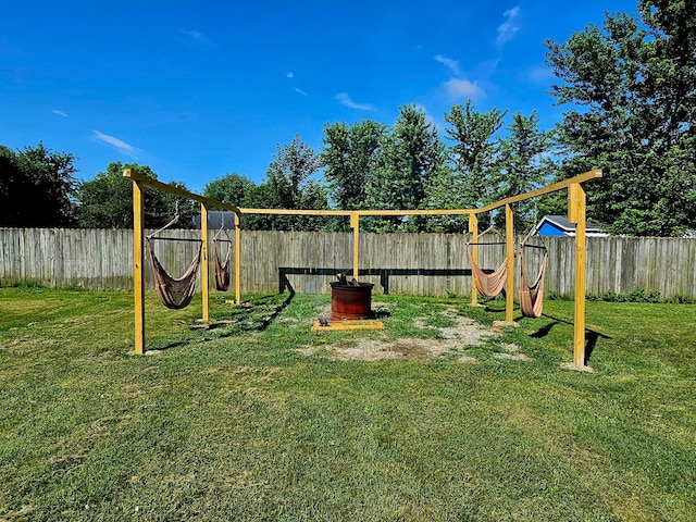 4999 Dickey Rd NE, Bloomingburg, OH 43106 - view of playground with a fenced backyard